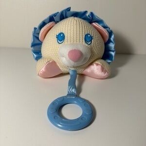 Vintage 1998 Fisher price Clutch me cozies Lion Rattle Teether plush